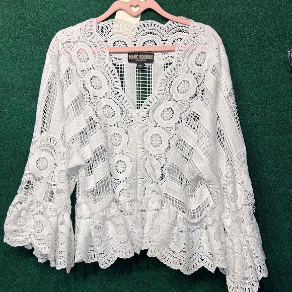 Marc Bouwer Tops - 367 ⭐️HOLD⭐️NWOT Marc Bouwer Lace/Crochet Jacket